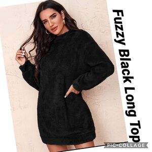 SALE!! Fuzzy Warm Black Top